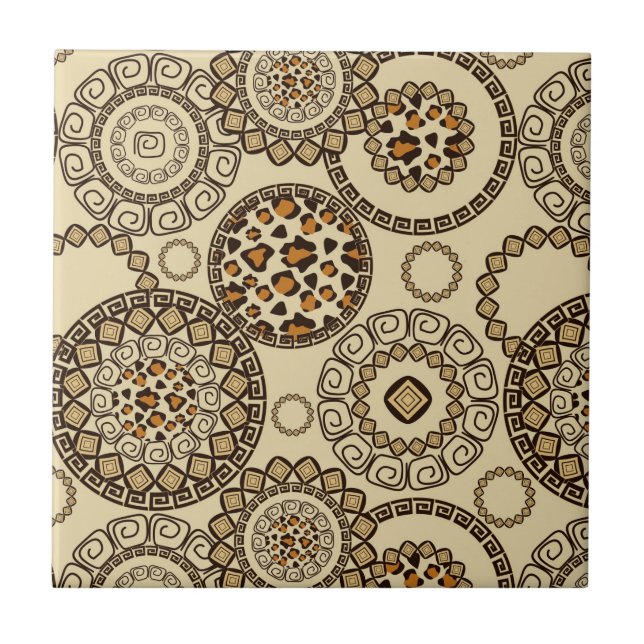 Carreau Motif africain 3 de peau de guépard (Devant)