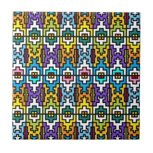 Carreau Motif africain aux couleurs vives