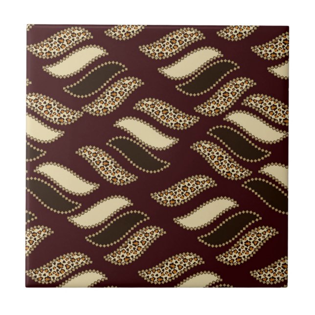 Carreau Motif africain de peau de guépard (Devant)