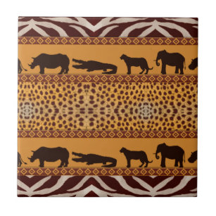 Carreau Motif africain moderne de Cheetah