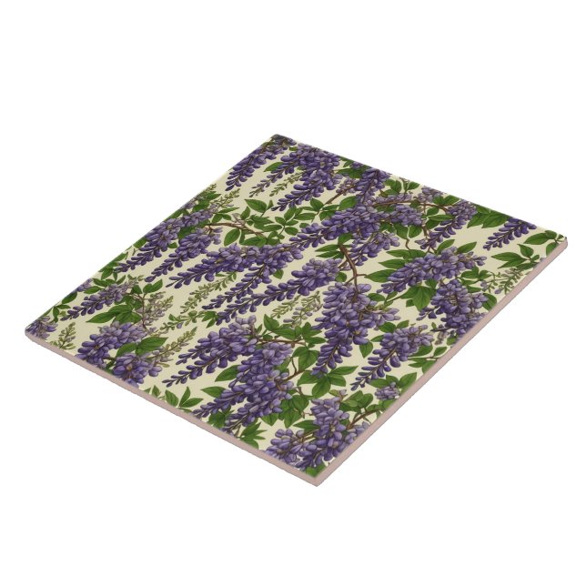 Carreau Motif américain Wisteria dessin (Côté)