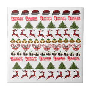 Carreau Motif Amusant Pour Noël,