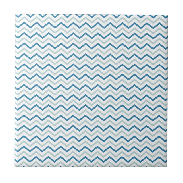 Carreau Motif Aqua Blue Chevron (Devant)
