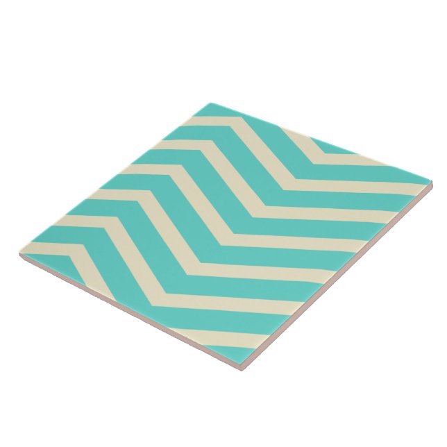 Carreau Motif Aqua Herringbone (Côté)