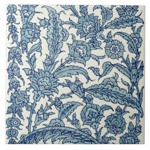 Carreau Motif arabe Floral Orné Bleu