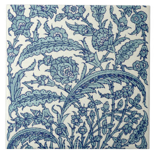 Carreau Motif arabe Floral Orné Bleu