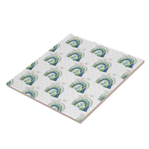 Carreau Motif arc-en-ciel aquarelle