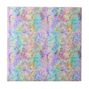 Carreau Motif arc-en-ciel Pastel en verre brut