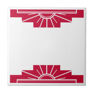 Carreau Motif Art déco dans Deep Ruby