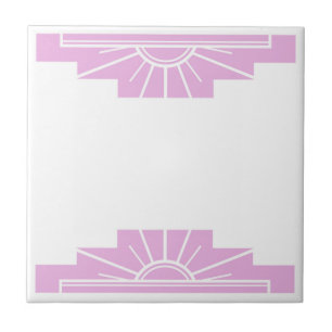 Carreau Motif Art déco en rose