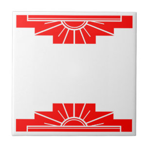 Carreau Motif Art déco en rouge
