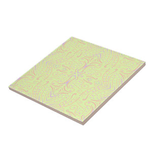 Carreau Motif artistique de points et de lignes effilées d