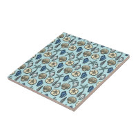 Motif assez bleu de mer d'étoiles de mer de Shell