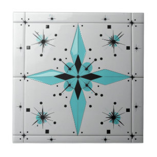 Carreau Motif Atomique en Étoile de Style Moderne du Milie