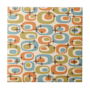 Carreau Motif Atomique Moderne du Milieu du Siècle