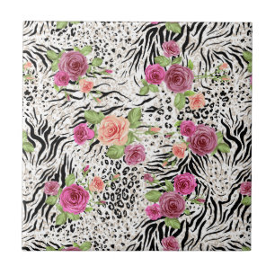 Carreau Motif avec des posters de animaux