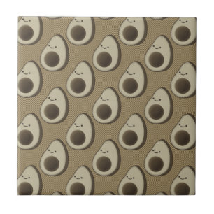 Carreau Motif Avocado de style vintage