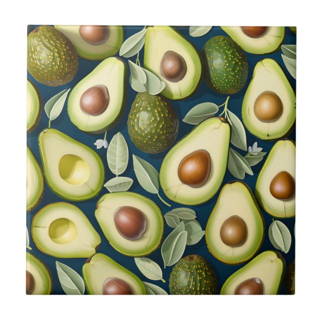 Carreau Motif Avocado répétitif avec contraste texturé (Devant)