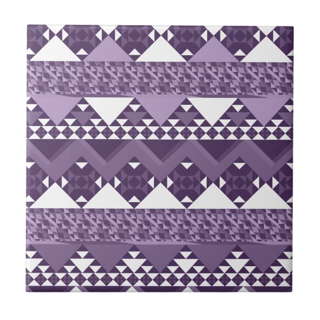 Carreau Motif Aztèque de la tribu rose (Devant)
