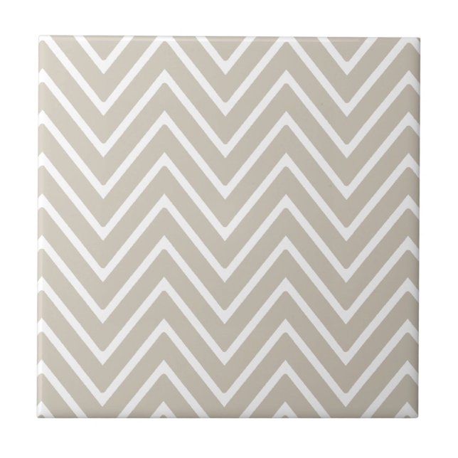Carreau Motif beige et blanc 2 de Chevron (Devant)