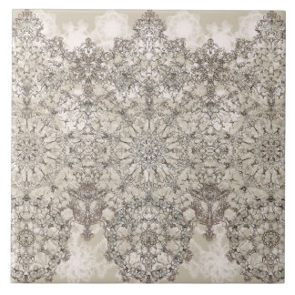 Carreau Motif blanc d'or lacé élégant