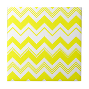 Carreau Motif blanc jaune de Chevron