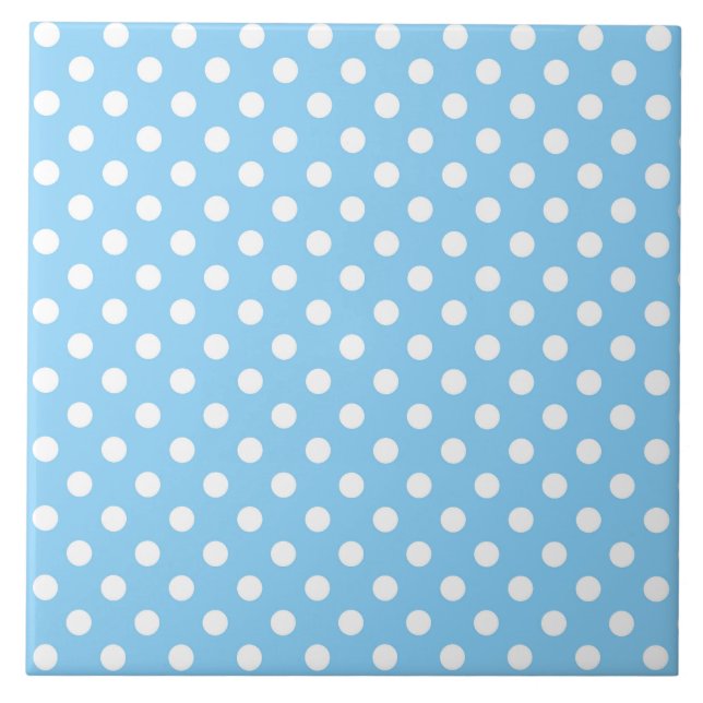 Carreau motif bleu avec pois blanc (Devant)