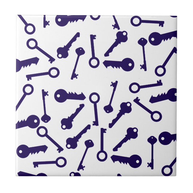 Carreau Motif bleu clé (Devant)