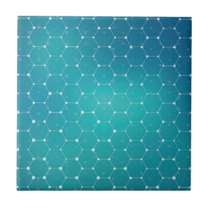 Carreau Motif bleu d'ADN de Teal