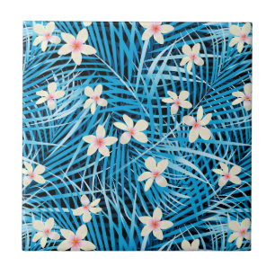 Carreau Motif bleu de palmettes