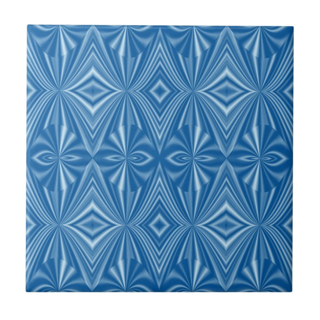 Carreau Motif bleu élégant et unique (Devant)