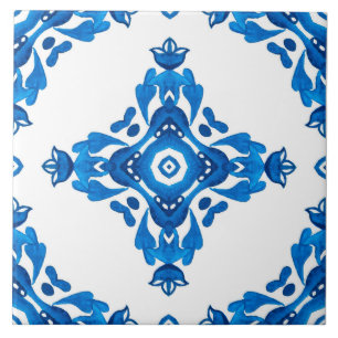 Carreau Motif bleu espagnol portugais