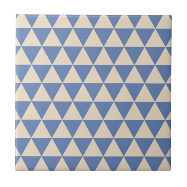 Carreau Motif bleu et crème de triangle (Devant)