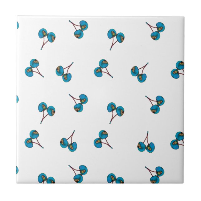 Carreau Motif Blue Cherry (Devant)