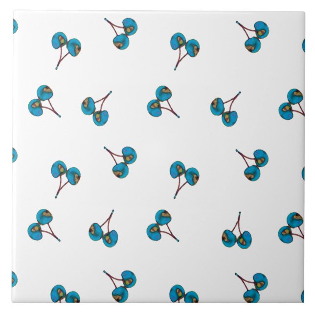 Carreau Motif Blue Cherry (Devant)
