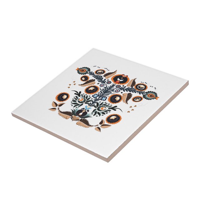 Carreau Motif Bohème Folk (Côté)