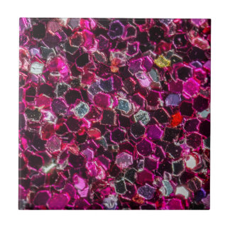 Carreau Motif Bokeh de lumières scintillantes roses et vio