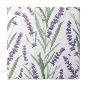 Carreau Motif botanique à la lavande