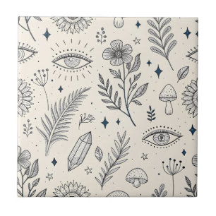 Carreau Motif botanique céleste (4)