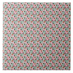 Carreau Motif botanique de fleurs de cerisier Floral rou