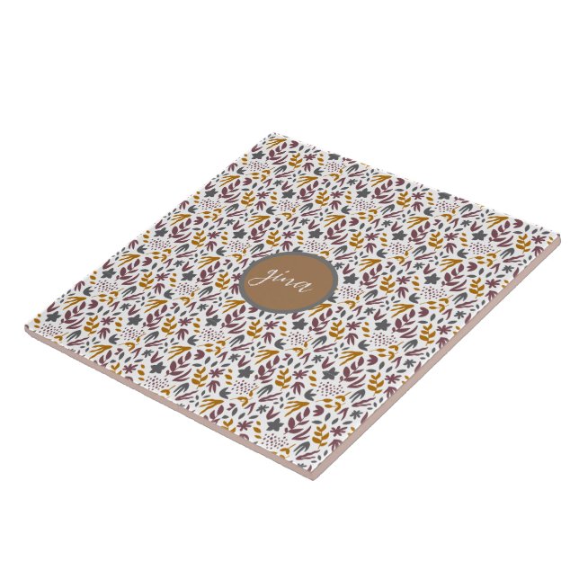 Carreau Motif Botanique Personnaliser (Côté)