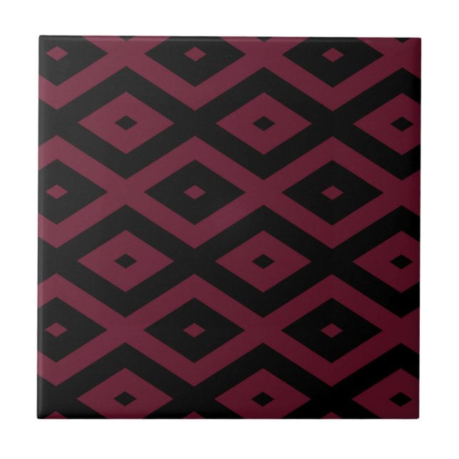 Carreau Motif bourguignon et diamant noir (Devant)