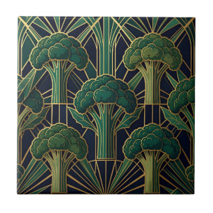Carreau Motif Brocoli Art Déco