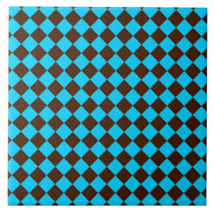 Carreau Motif Brown de contrôle du diamant bleu