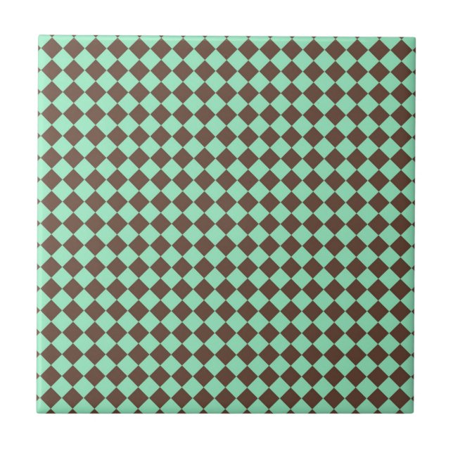 Carreau Motif Brown de contrôle du diamant vert (Devant)
