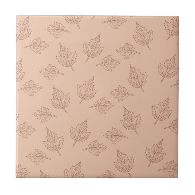 Carreau Motif Brown Maple Feuille Vintage Line (Devant)