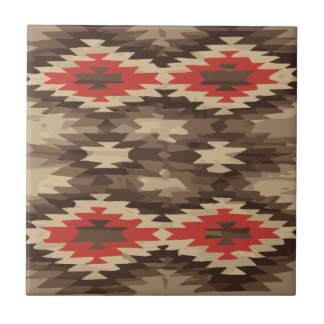 Carreau Motif Brown/Terra Cotta