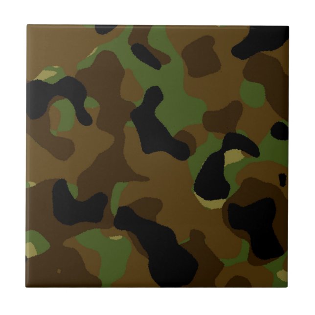 Carreau Motif Camouflage Camo de l'armée verte militaire (Devant)