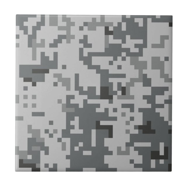 Carreau Motif camouflage pixel gris urbain (Devant)