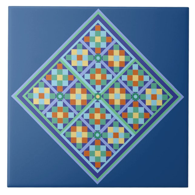 Carreau Motif carré marocain (Devant)